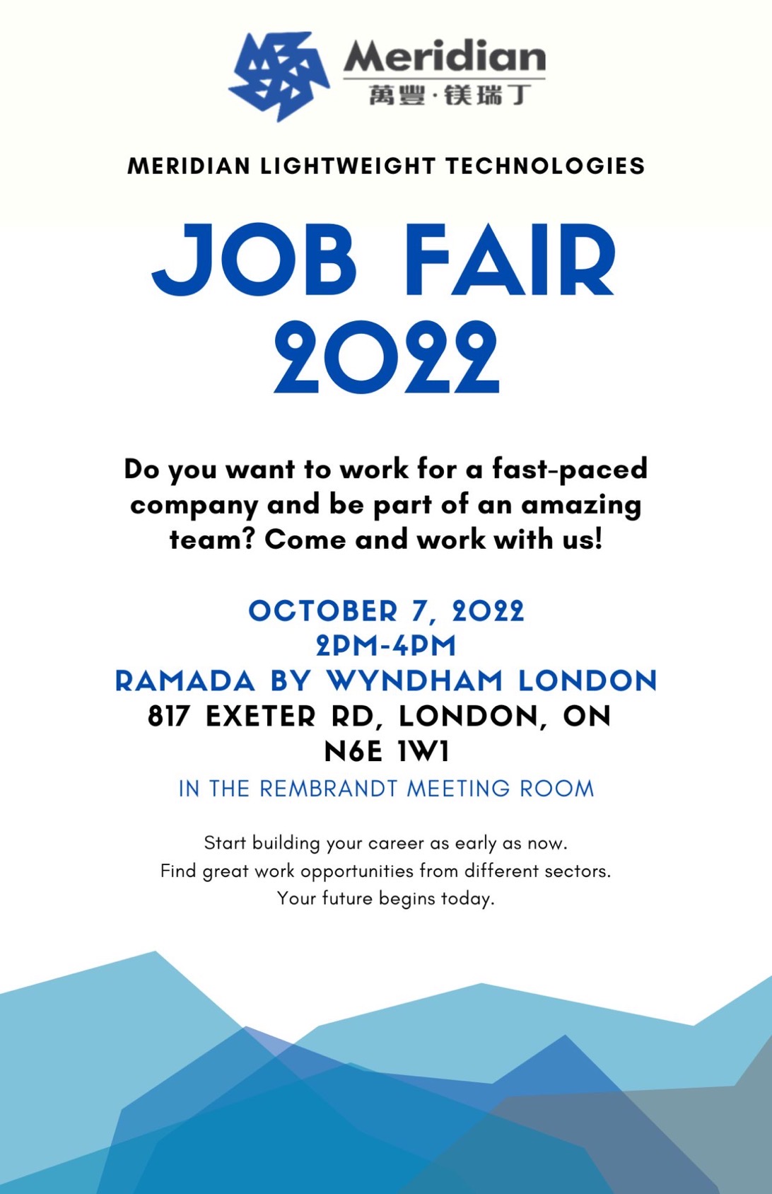 Meridian Lightweight Technologies Job Fair London Economic